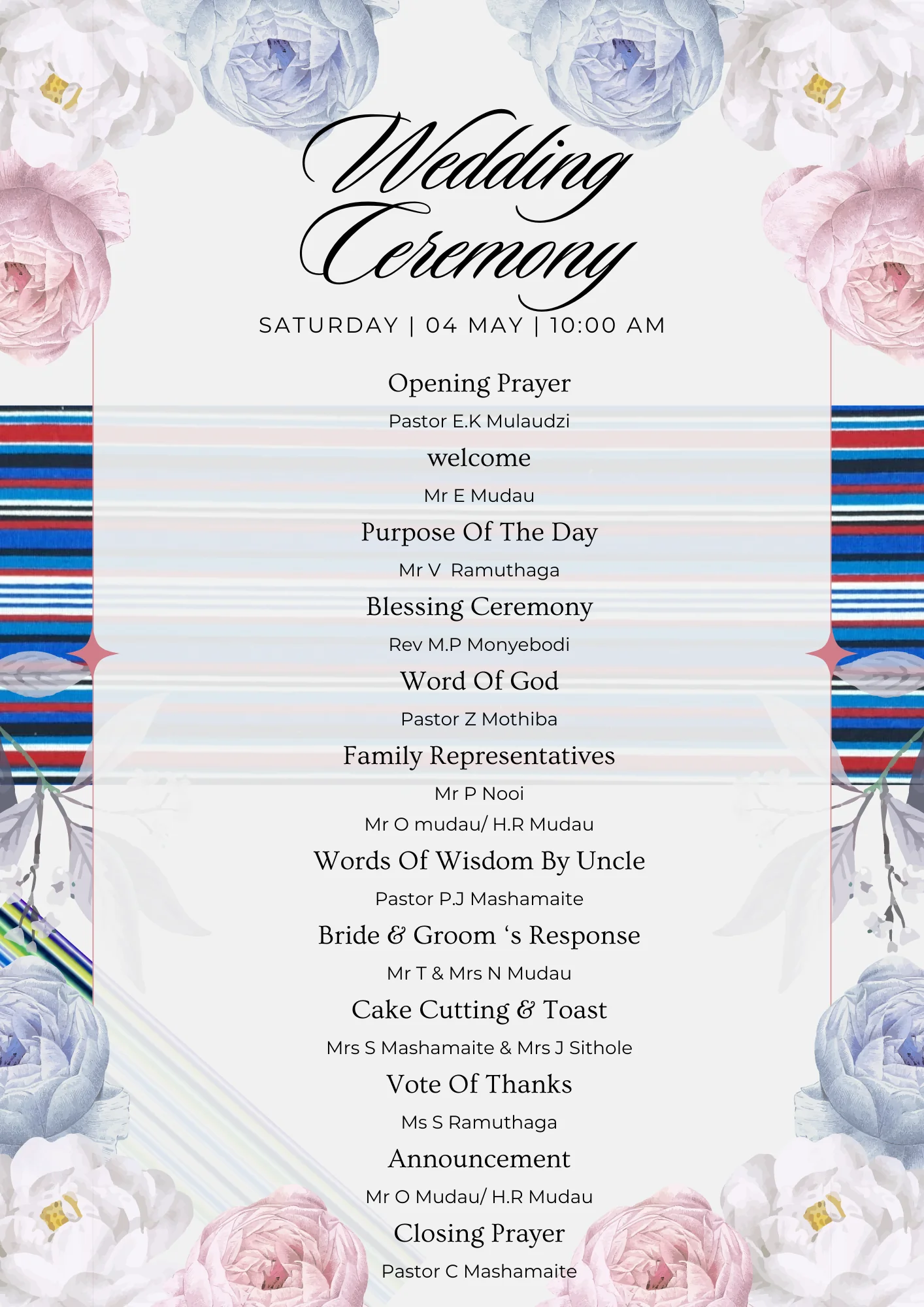 Wedding Program Design